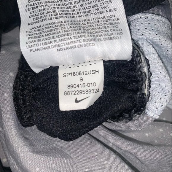 Nike Shorts Women's Size Small Black White Grey Spotted Star Lined Tempo Running - Picture 6 of 8